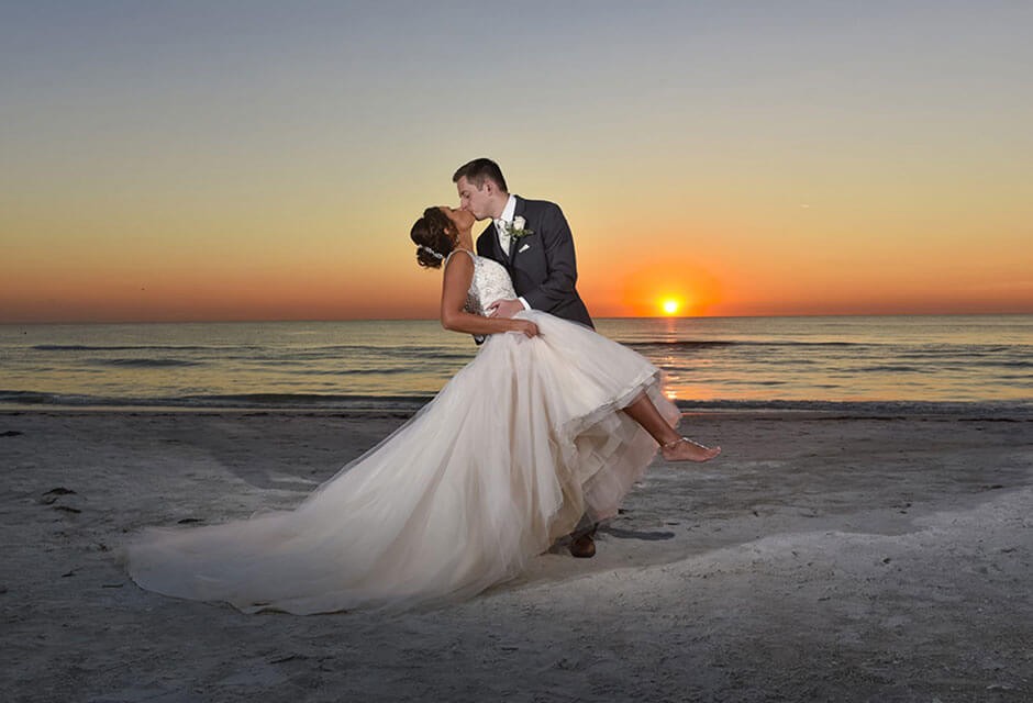 Sirata bride and groom on the beach 1