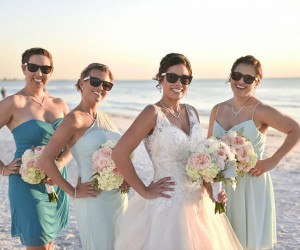 bride and bridesmaids at Sirata