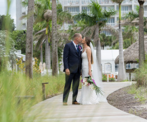Wedding couple at Sirata Beach Resort in St Pete Beach