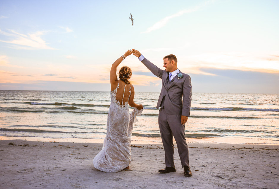 Wedding couple at Sirata Beach Resort in St Pete Beach