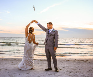 Wedding couple at Sirata Beach Resort in St Pete Beach