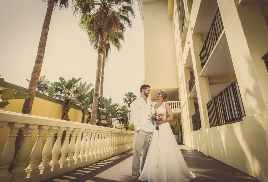 Wedding couple at Sirata Beach Resort in St Pete Beach