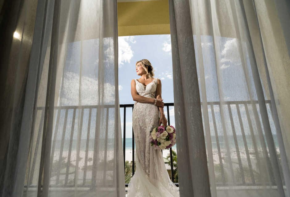 Wedding couple at Sirata Beach Resort in St Pete Beach