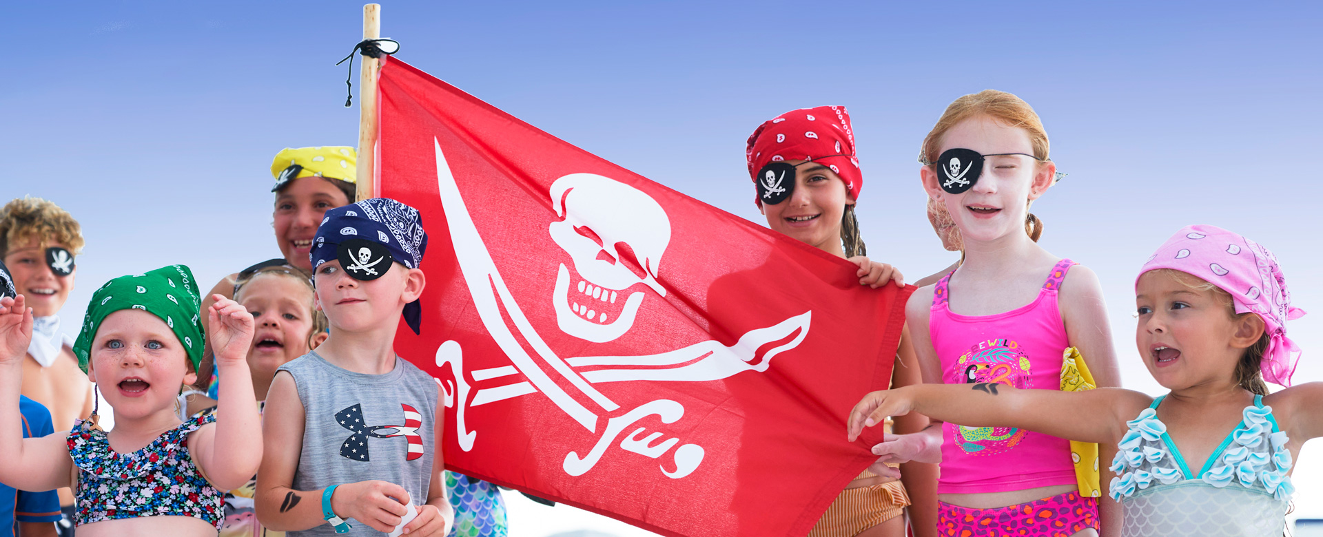 Kids dressed up as pirates