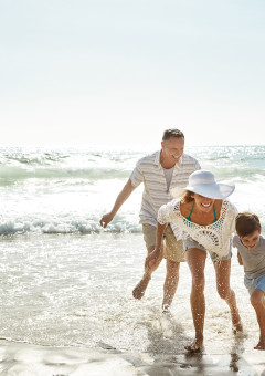Family at the beach