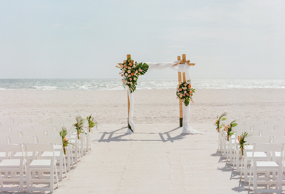 wedding arch on the beach